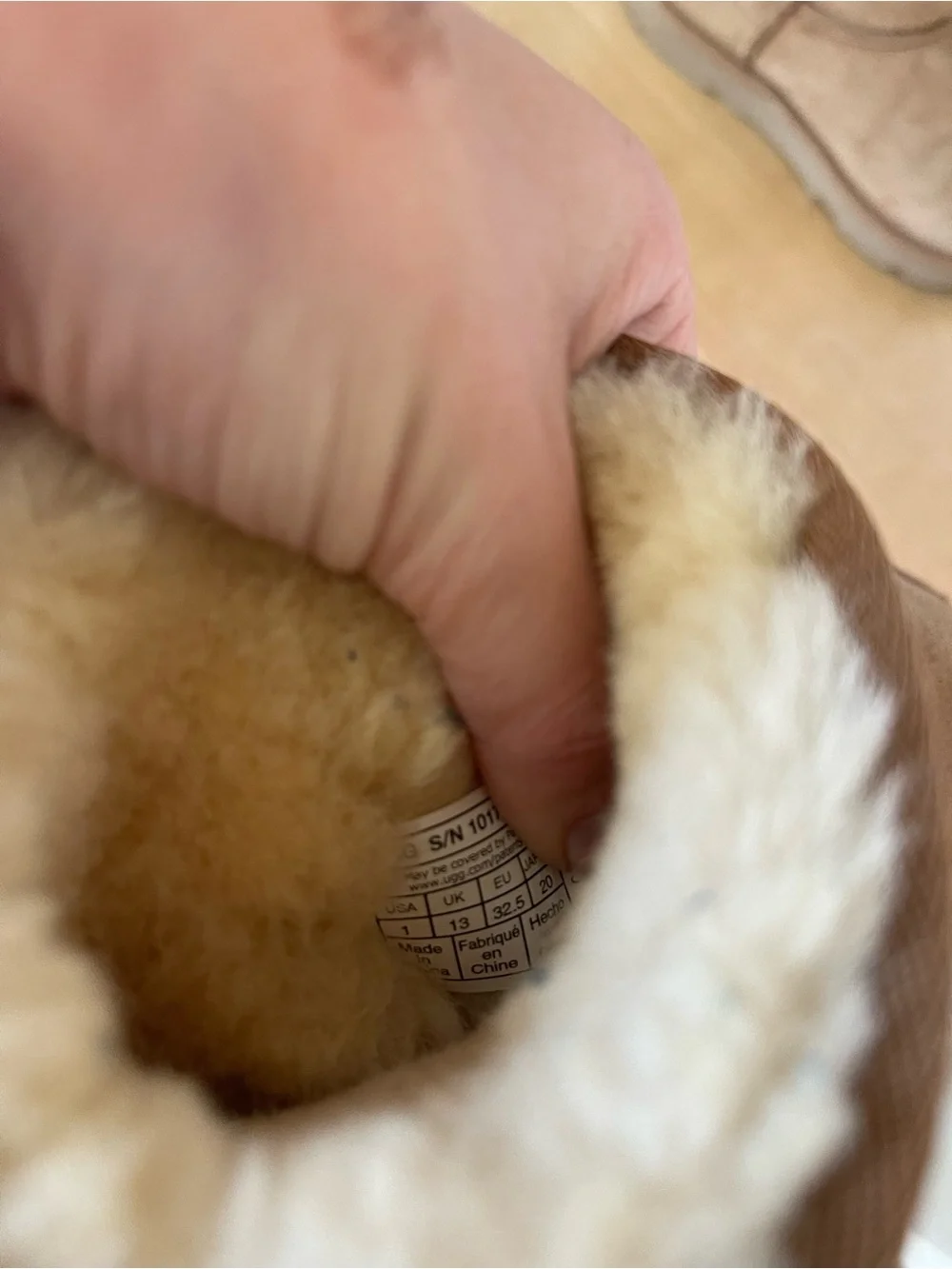 Ugg Australia Classic II Chestnut Tan Brown Suede Sherpa Shearling Boots Size 1